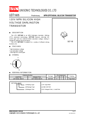 UDT1605L-AB3-R Datasheet PDF Unisonic Technologies