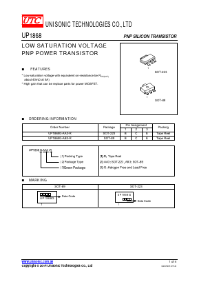 UP1868G-AB3-R Datasheet PDF Unisonic Technologies