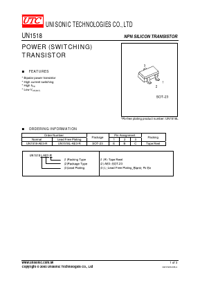 UN1518 Datasheet PDF Unisonic Technologies