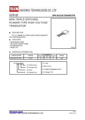 ULB122G-XX-TM3-T Datasheet PDF Unisonic Technologies