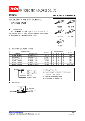 BU406G-X-TQ2-R Datasheet PDF Unisonic Technologies