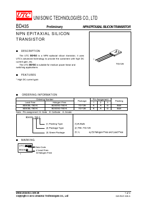 BD435L-T60-K Datasheet PDF Unisonic Technologies