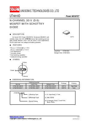 UT4810DL-S08-R Datasheet PDF Unisonic Technologies