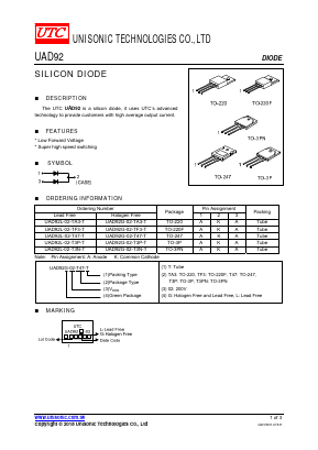 UAD92L-02-T47-T Datasheet PDF Unisonic Technologies