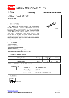 UHS49 Datasheet PDF Unisonic Technologies