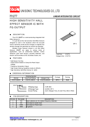 H1277L Datasheet PDF Unisonic Technologies
