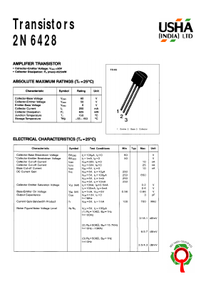 2N6428 Datasheet PDF Usha Ltd 