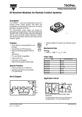 TSOP6936 Datasheet PDF Vaishali Semiconductor
