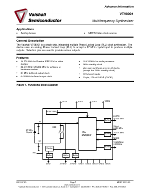 VT98001 Datasheet PDF Vaishali Semiconductor