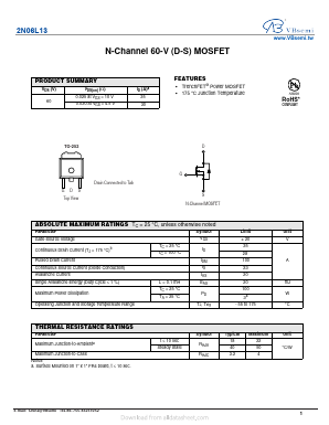 2N06L13 Datasheet PDF VBsemi Electronics Co.,Ltd