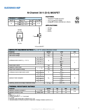 SUD50N03-06P Datasheet PDF VBsemi Electronics Co.,Ltd