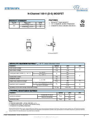 STB70N10F4 Datasheet PDF VBsemi Electronics Co.,Ltd