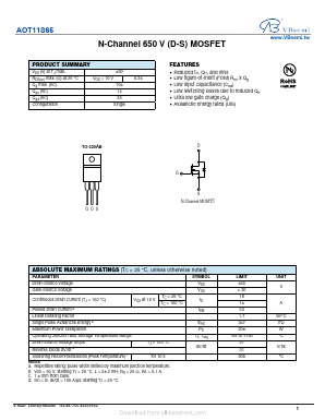 AOT11S65 Datasheet PDF VBsemi Electronics Co.,Ltd