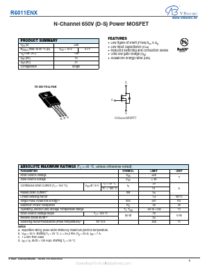 R6011ENX Datasheet PDF VBsemi Electronics Co.,Ltd