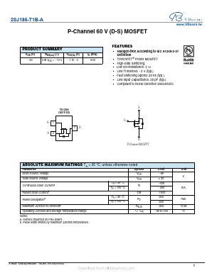 2SJ185-T1B-A Datasheet PDF VBsemi Electronics Co.,Ltd