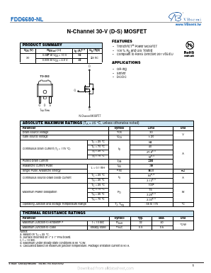 FDD6680-NL Datasheet PDF VBsemi Electronics Co.,Ltd