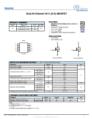 RK4936 Datasheet PDF VBsemi Electronics Co.,Ltd