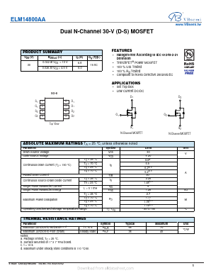 ELM14800AA Datasheet PDF VBsemi Electronics Co.,Ltd