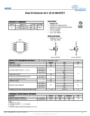 4924W Datasheet PDF VBsemi Electronics Co.,Ltd