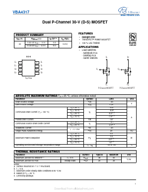 VBA4317 Datasheet PDF VBsemi Electronics Co.,Ltd