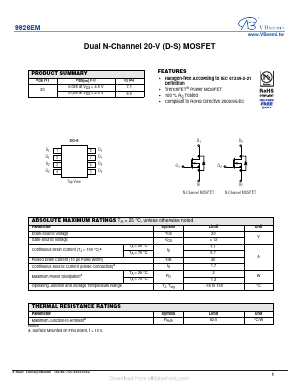 9926EM Datasheet PDF VBsemi Electronics Co.,Ltd