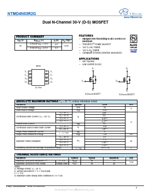 NTMD4N03R2G Datasheet PDF VBsemi Electronics Co.,Ltd