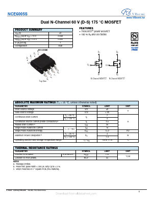 NCE6005S Datasheet PDF VBsemi Electronics Co.,Ltd