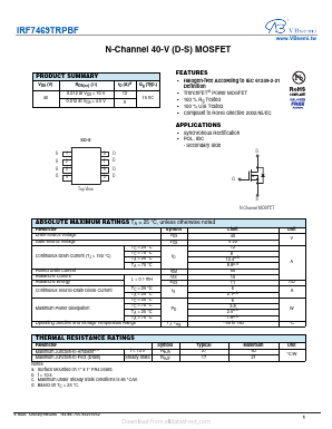 IRF7469TRPBF Datasheet PDF VBsemi Electronics Co.,Ltd