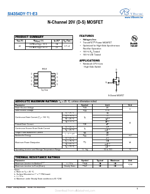 SI4354DY-T1-E3 Datasheet PDF VBsemi Electronics Co.,Ltd