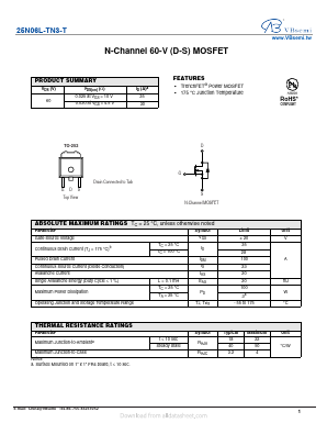 25N06L-TN3-T Datasheet PDF VBsemi Electronics Co.,Ltd