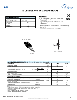 4N70 Datasheet PDF VBsemi Electronics Co.,Ltd