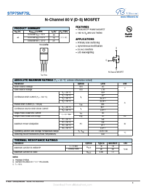 STP75NF75L Datasheet PDF VBsemi Electronics Co.,Ltd