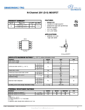 SM4839NSKC-TRG Datasheet PDF VBsemi Electronics Co.,Ltd