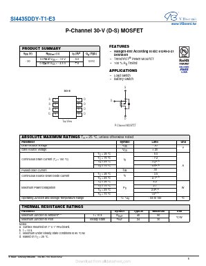 SI4435DDY-T1-E3 Datasheet PDF VBsemi Electronics Co.,Ltd