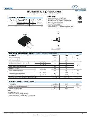 AOB286L Datasheet PDF VBsemi Electronics Co.,Ltd