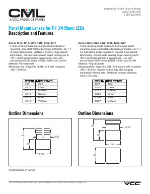 4311 Datasheet PDF Visual Communications Company