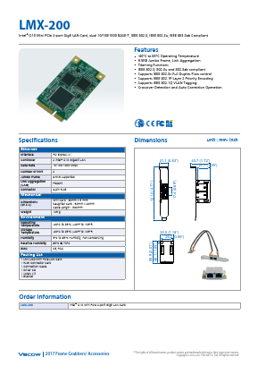 LMX-200 Datasheet PDF Vecow Co., Ltd.