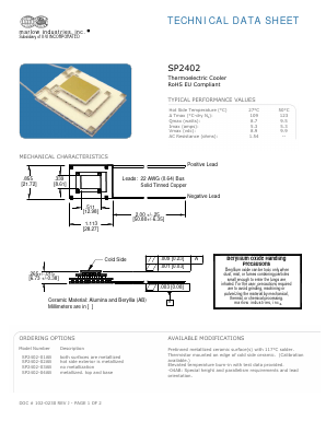 SP2402-03AB Datasheet PDF II-VI Marlow, Inc.