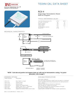 RC6-4 Datasheet PDF II-VI Marlow, Inc.