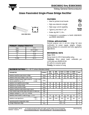 B80C800G-E4/51 Datasheet PDF Vishay Siliconix