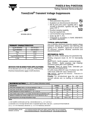 P4KE68 Datasheet PDF Vishay Siliconix