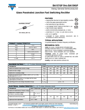 BA157GP-E3/54 Datasheet PDF Vishay Siliconix