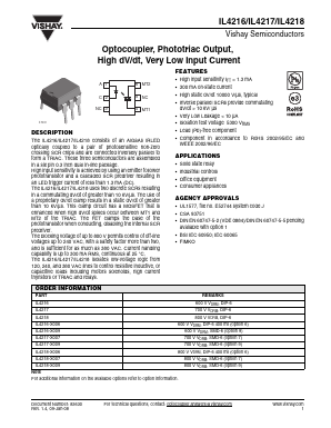 IL4217-X009 Datasheet PDF Vishay Siliconix