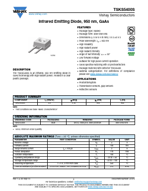 TSKS5400S Datasheet PDF Vishay Siliconix