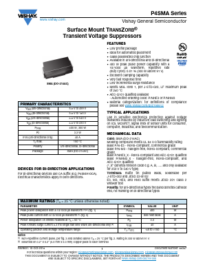 P4SMA170AHE3_A/I Datasheet PDF Vishay Semiconductors