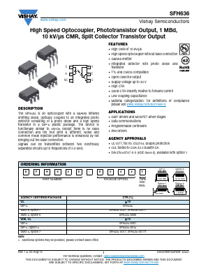 SFH636-X001 Datasheet PDF Vishay Semiconductors