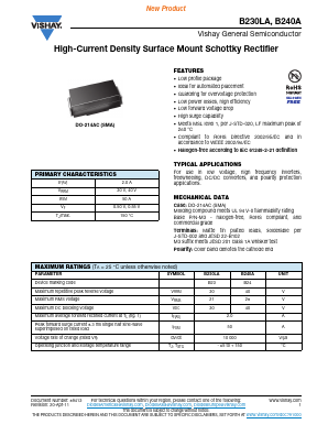 B240A Datasheet PDF Vishay Semiconductors