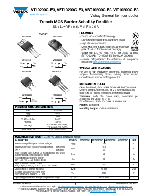 VT10200C-E3/4W Datasheet PDF Vishay Semiconductors