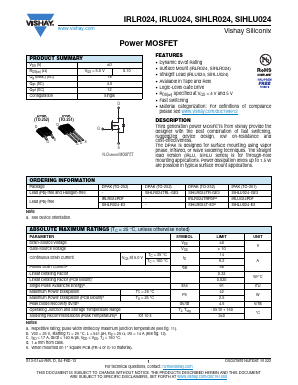 IRLR024 Datasheet PDF Vishay Semiconductors