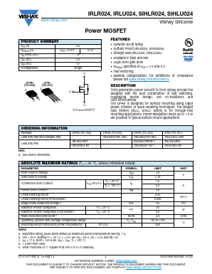 IRLR024PBF Datasheet PDF Vishay Semiconductors